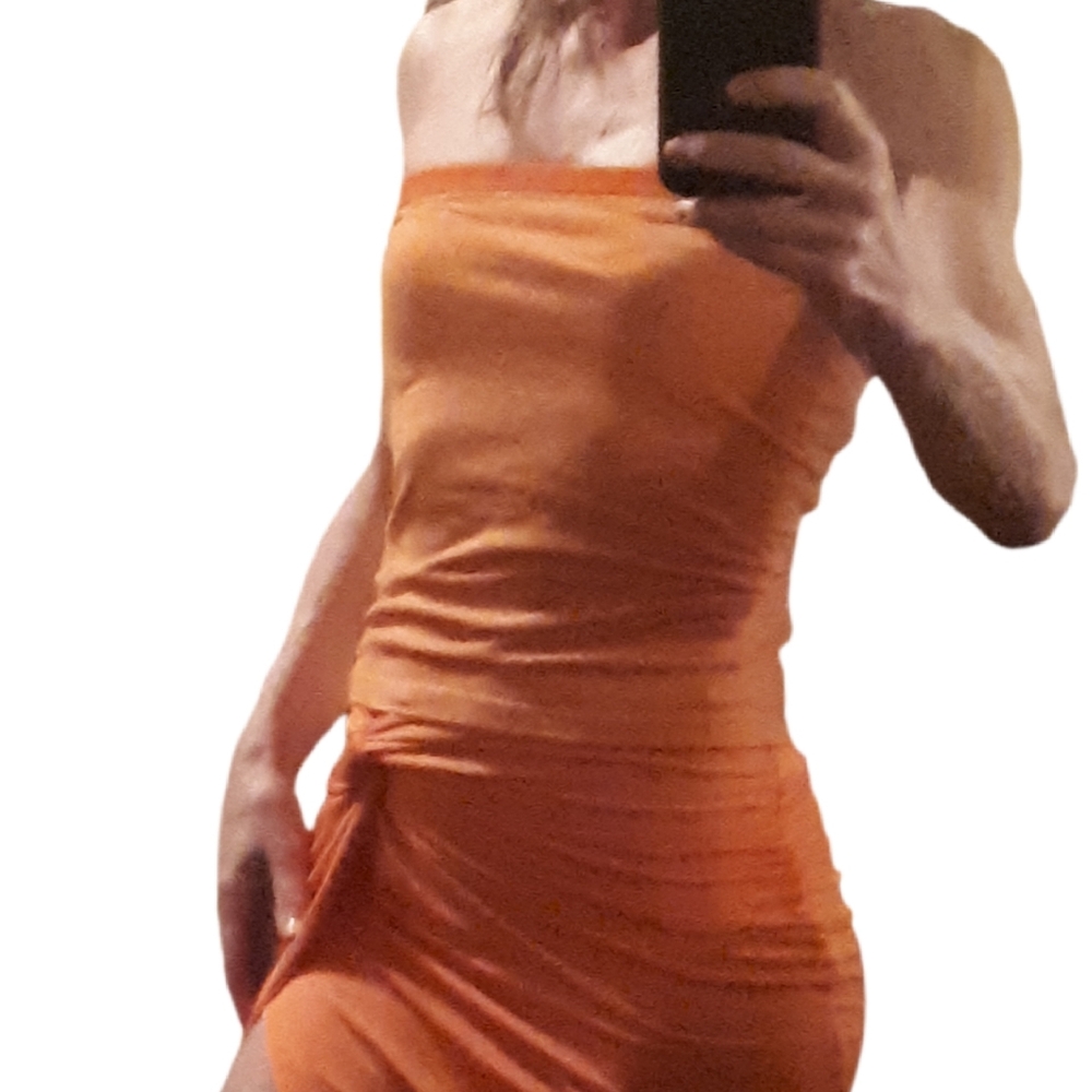 James Perse Orange Strapless Camisole